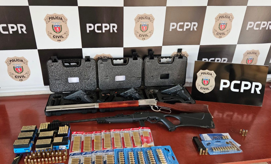 PCPR apreende cinco armas de fogo e 706 munições de diversos calibres em Verê