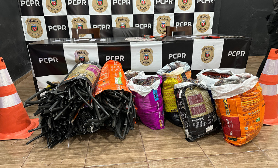 PCPR realiza operação contra organização criminosa especializada em furto de cabos telefônicos