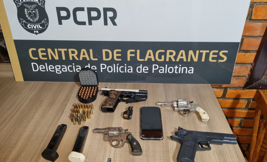 PCPR e PMPR prendem três pessoas e apreendem nove armas de fogo no Oeste do Estado