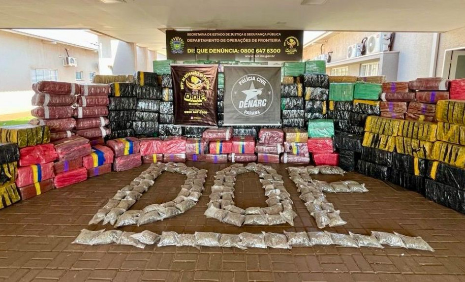PCPR e DOF apreendem oito toneladas de maconha e 45 quilos de skunk que seriam entregues em Londrina
