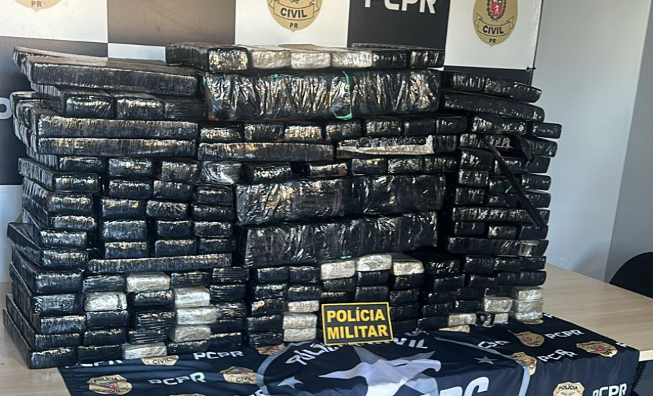 PCPR e PMPR apreendem 195 quilos de maconha em Cascavel