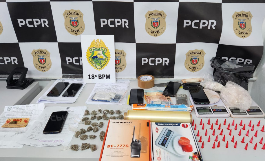 PCPR e PMPR prendem dois homens por tráfico de drogas e apreendem entorpecentes em São Sebastião da Amoreira