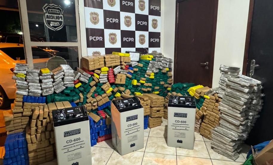 PCPR apreende 956 quilos de maconha em Foz do Iguaçu