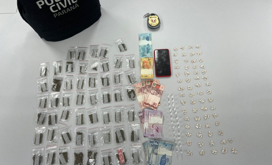 PCPR prende mulher em flagrante por tráfico de drogas em Almirante Tamandaré