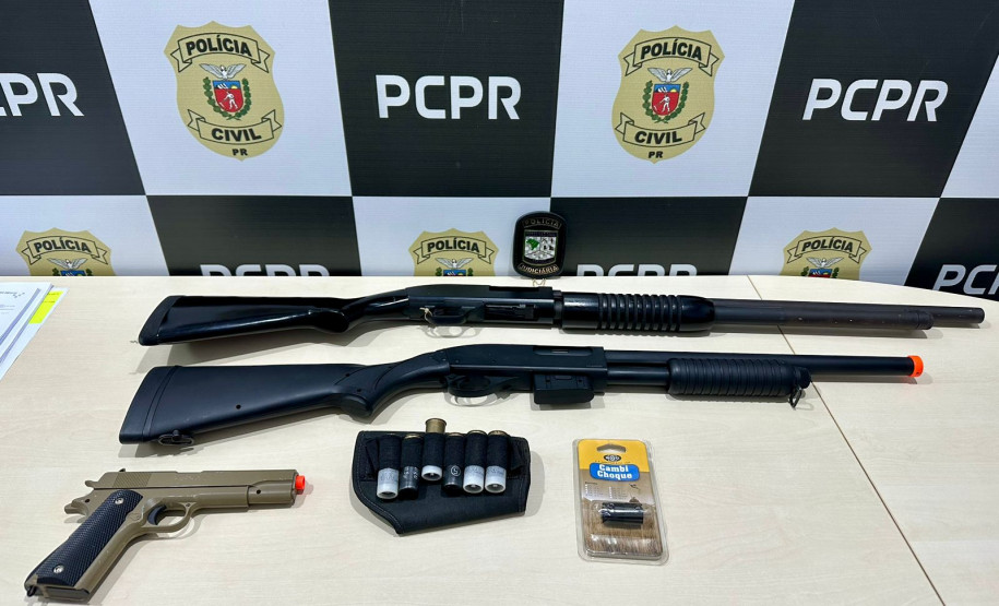 PCPR e Força Nacional apreendem arma, munições e cigarros contrabandeados em Tapejara