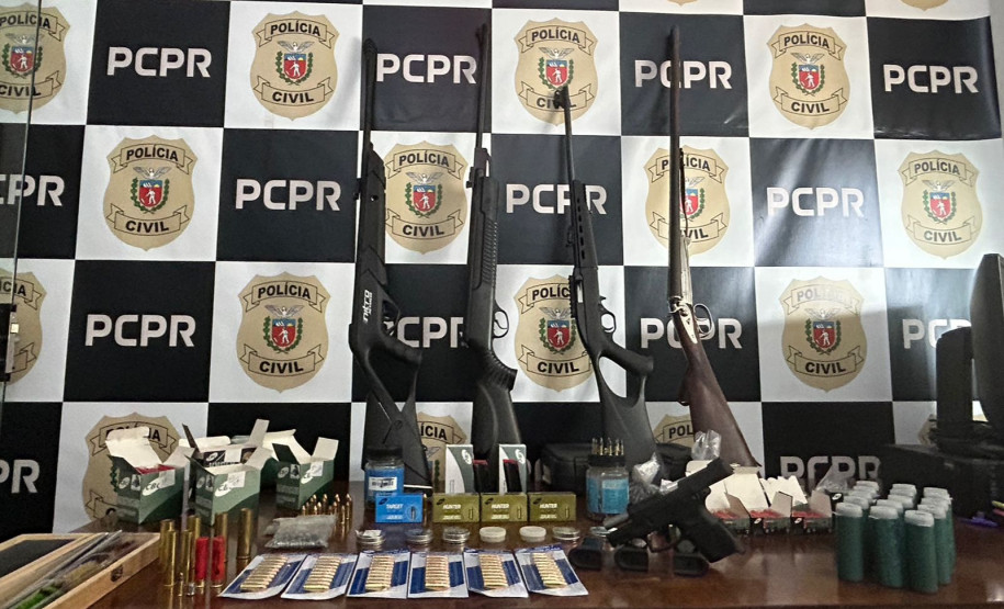 PCPR e PMPR prendem dois homens por posse irregular de arma de fogo em Congonhinhas