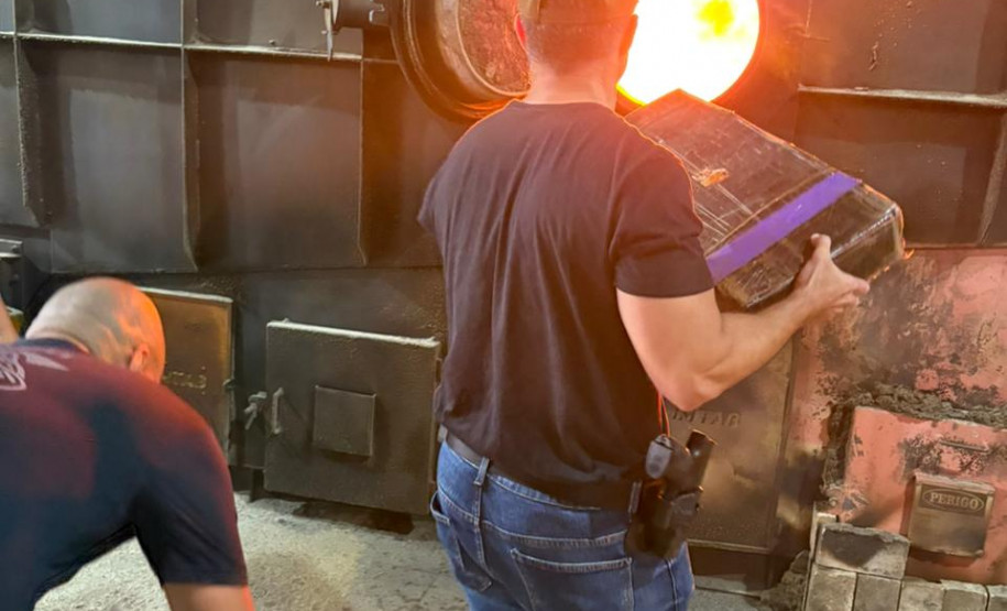 PCPR incinera 170 quilos de entorpecentes em Clevelândia