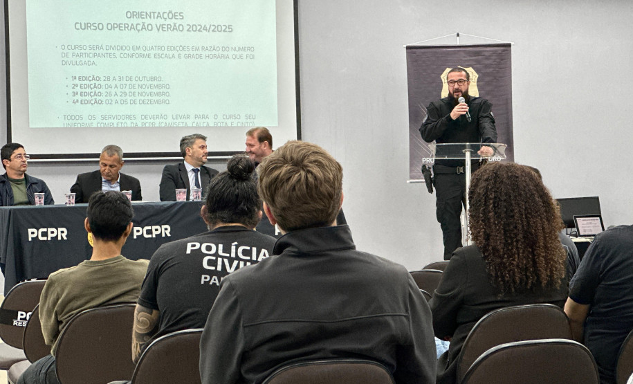 PCPR inicia segunda fase do curso de padronização para policiais civis que atuarão no Verão Maior Paraná