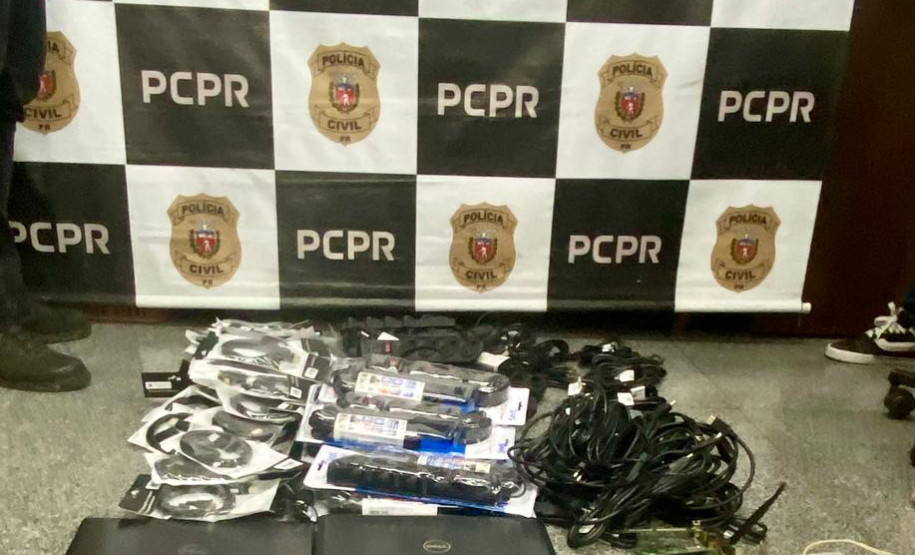 PCPR apreende equipamentos de informática que foram furtados Campo Largo