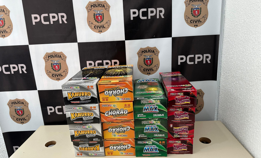 PCPR prendeu homem em flagrante por venda irregular de fogos de artifício em Guaratuba