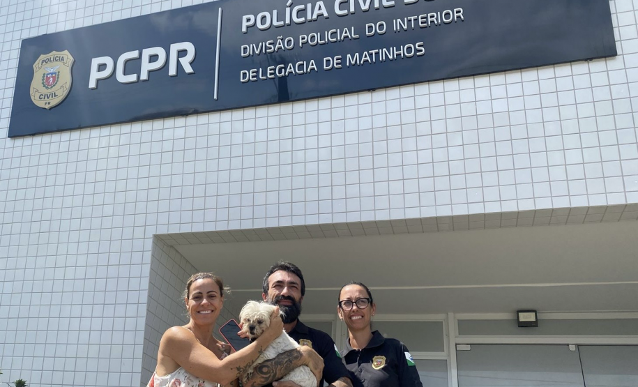 PCPR encontra e devolve cachorra desaparecida em Matinhos
