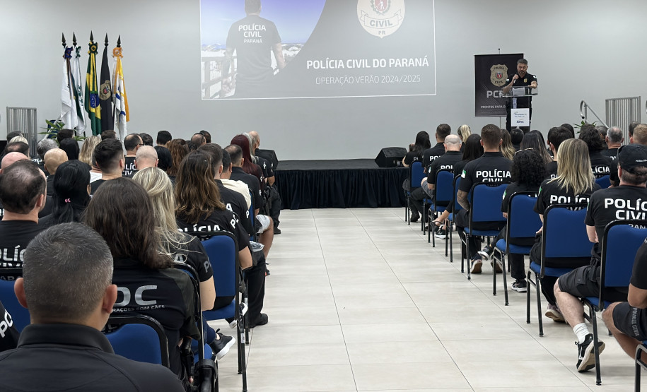 PCPR realiza reunião de abertura com policiais civis que atuarão no Verão Maior Paraná 2024/2025