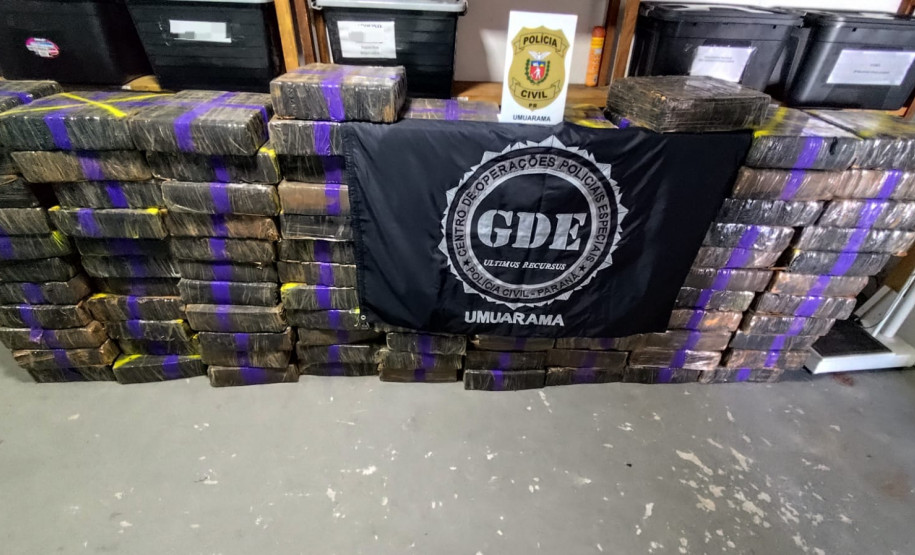 PCPR realiza primeira grande apreensão de drogas de 2025: mais de 1 tonelada de drogas apreendidas em Umuarama