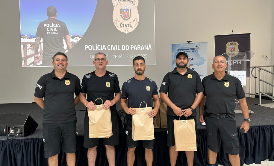 PCPR premia policiais civis que se destacaram na primeira fase do Verão Maior Paraná