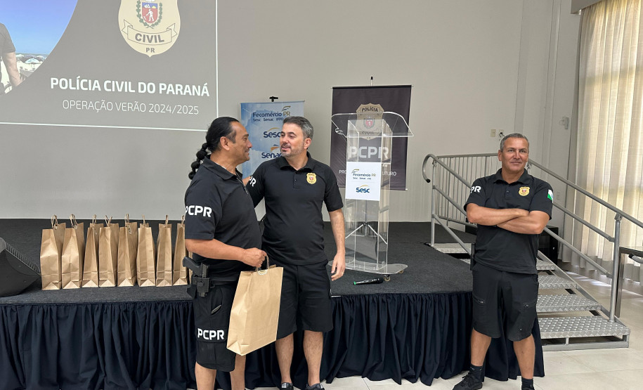 Servidores da PCPR recebem homenagem por produtividade na 1ª fase do Verão Maior Paraná