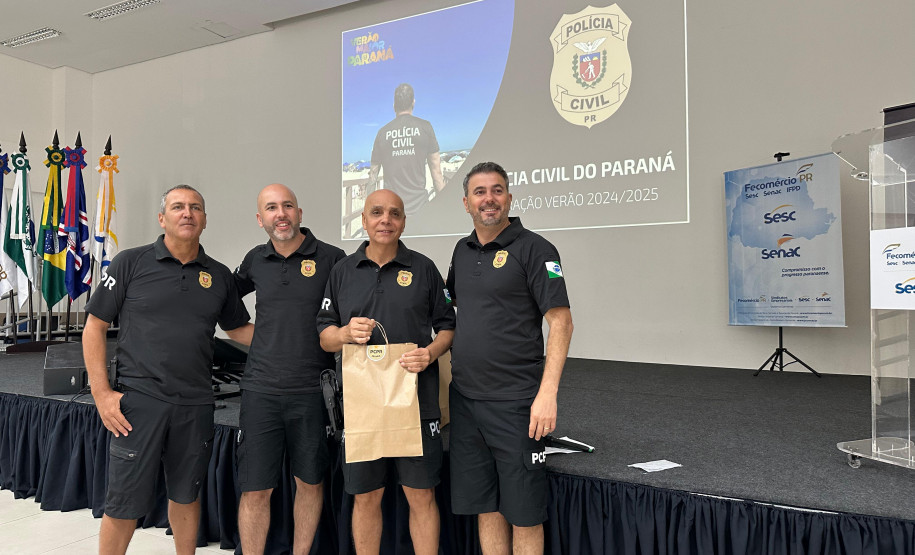 Servidores da PCPR recebem homenagem por produtividade na 1ª fase do Verão Maior Paraná