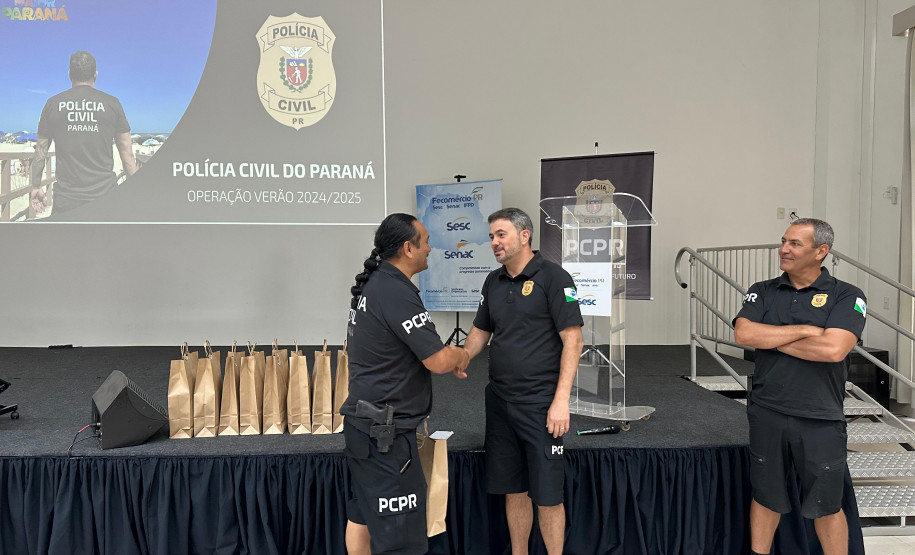 Servidores da PCPR recebem homenagem por produtividade na 1ª fase do Verão Maior Paraná