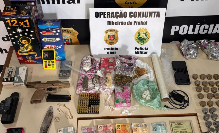 PCPR e PMPR prendem duas pessoas e apreendem drogas em Jundiaí do Sul