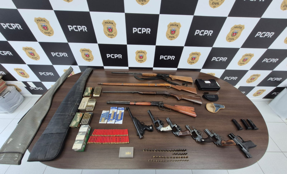 PCPR apreende nove armas e grande quantidade de munições em São José dos Pinhais