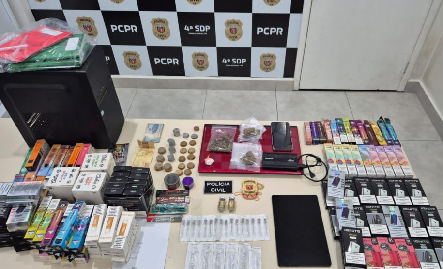 PCPR apreende drogas, anabolizantes e cigarros eletrônicos durante operação em União da Vitória