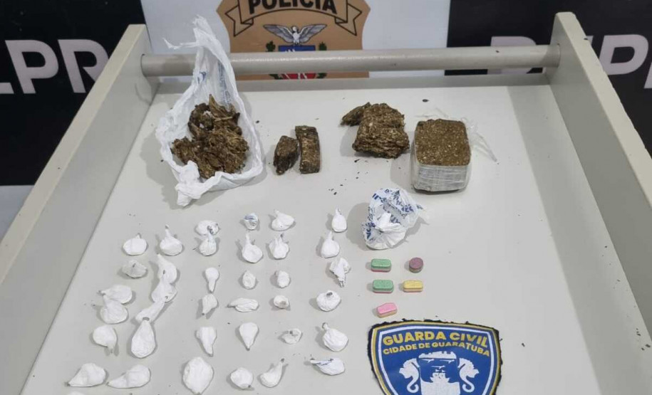 PCPR e GCM apreendem drogas durante operação deflagrada em Guaratuba