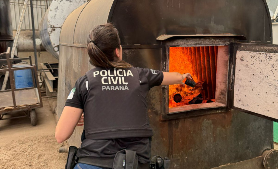 PCPR incinera mais de 1,3 mil quilos de drogas em Piraquara
