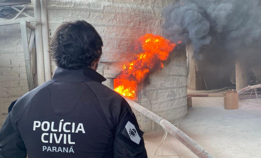 PCPR incinera 1,6 toneladas de entorpecentes em Colombo