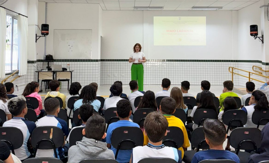 PCPR realiza palestra de conscientização sobre Maio Amarelo e Maio Laranja em Maringá