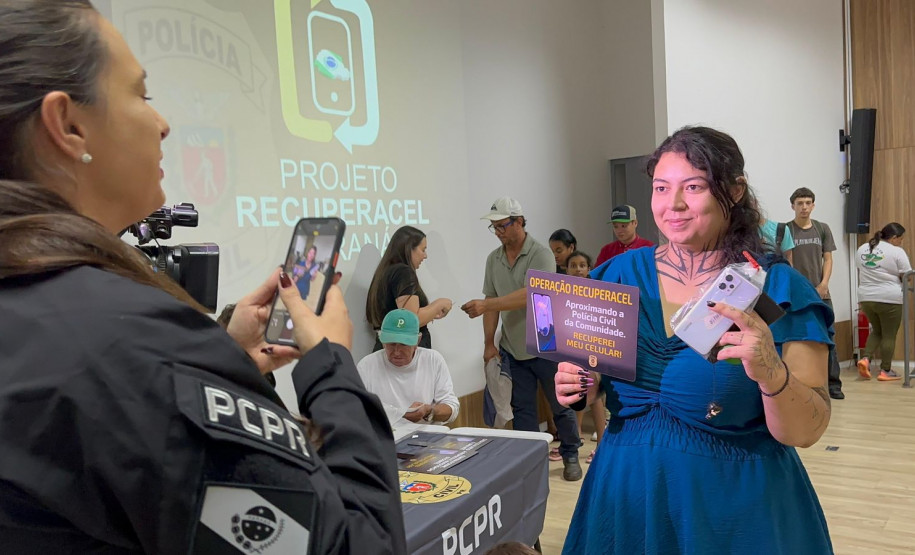 PCPR reúne vítimas para evento de devolução de celulares recuperados em Cascavel