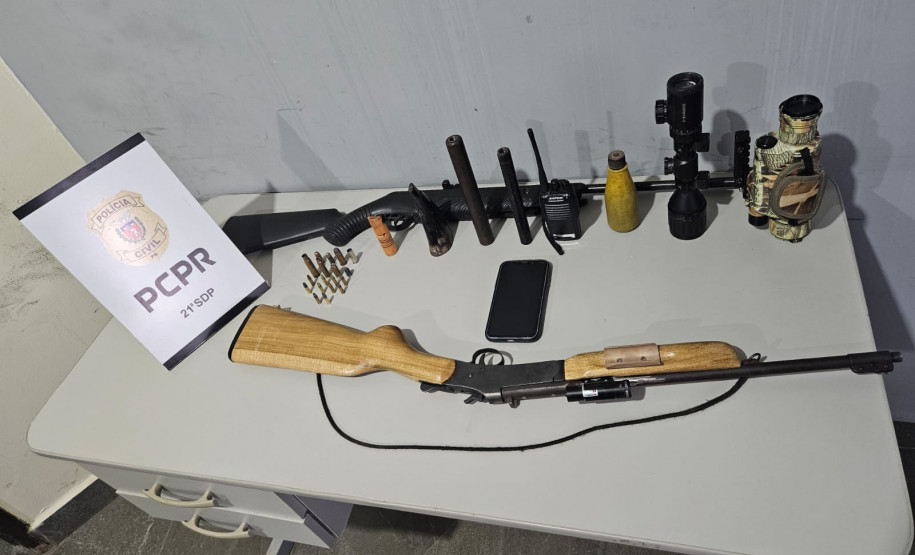 PCPR e PMPR prendem homem em flagrante pela caça de animais silvestres e porte de arma de fogo em Cianorte