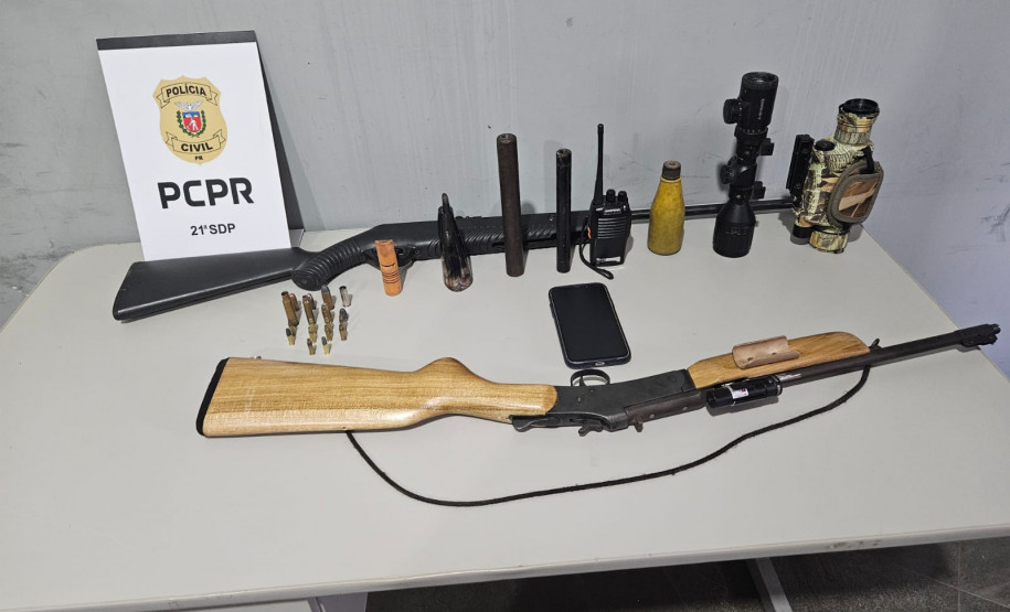 PCPR e PMPR prendem homem em flagrante pela caça de animais silvestres e porte de arma de fogo em Cianorte