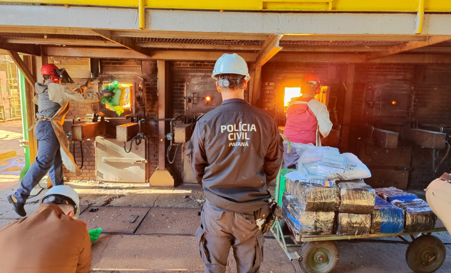PCPR incinera mais de 825 quilos de entorpecentes em Campo Mourão