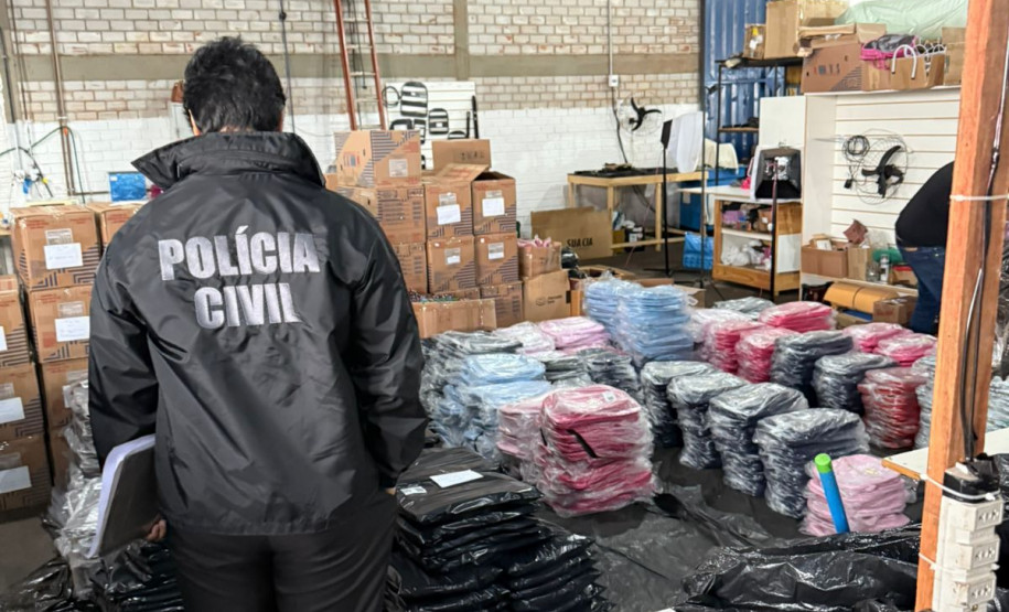 PCPR apreende mais de 20 mil produtos falsificados e prende três homens em São Sebastião da Amoreira