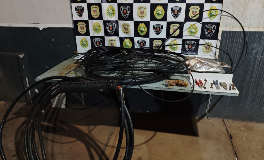 PCPR prende suspeitos de furto de cabos telefônicos e de internet em Maringá