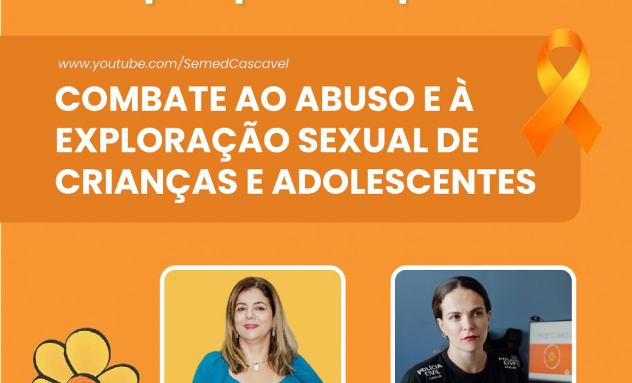 PCPR faz live sobre o combate ao abuso sexual infantil em alusão ao maio laranja, em Cascavel