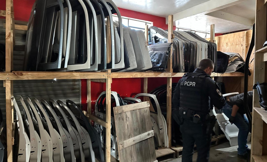PCPR apreende dezenas de peças veiculares durante ação em Curitiba