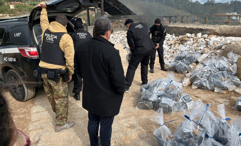 PCPR incinera maior carga de cocaína já apreendida em Curitiba