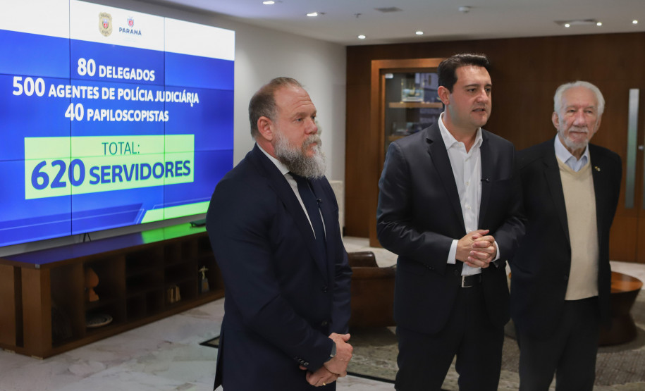 Ratinho Junior anuncia contratação de 620 policiais para reforçar quadro da Polícia Civil