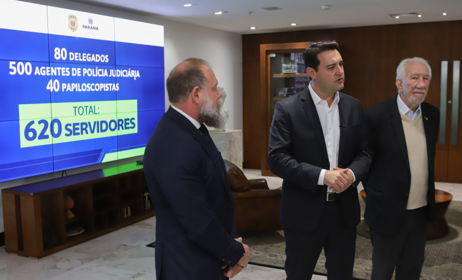 Ratinho Junior anuncia contratação de 620 policiais para reforçar quadro da Polícia Civil