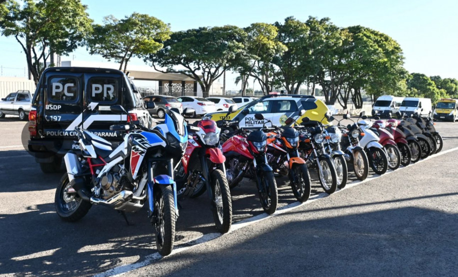 PCPR e PMPR apreende 19 motocicletas durante operação em Paranavaí