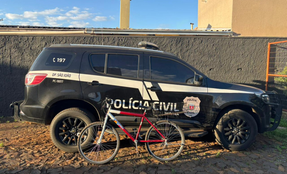 PCPR recupera bicicleta furtada em São João
