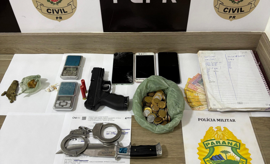 PCPR e PMPR prendem três pessoas durante operação contra o tráfico de drogas em Pitanga
