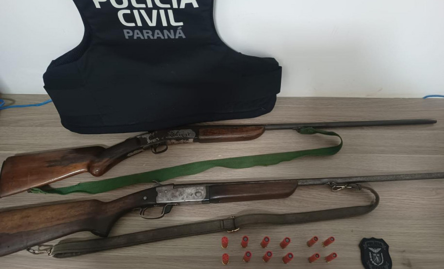 PCPR e PMPR prendem homem por posse irregular de arma de fogo em Pitanga