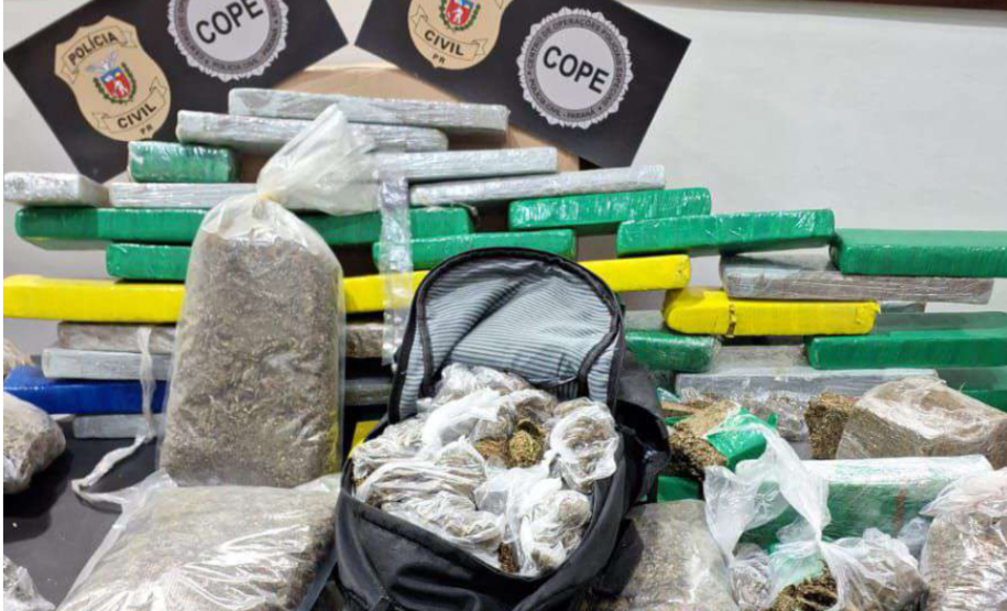 PCPR apreende 327 quilos de maconha gourmet e prende três pessoas por tráfico