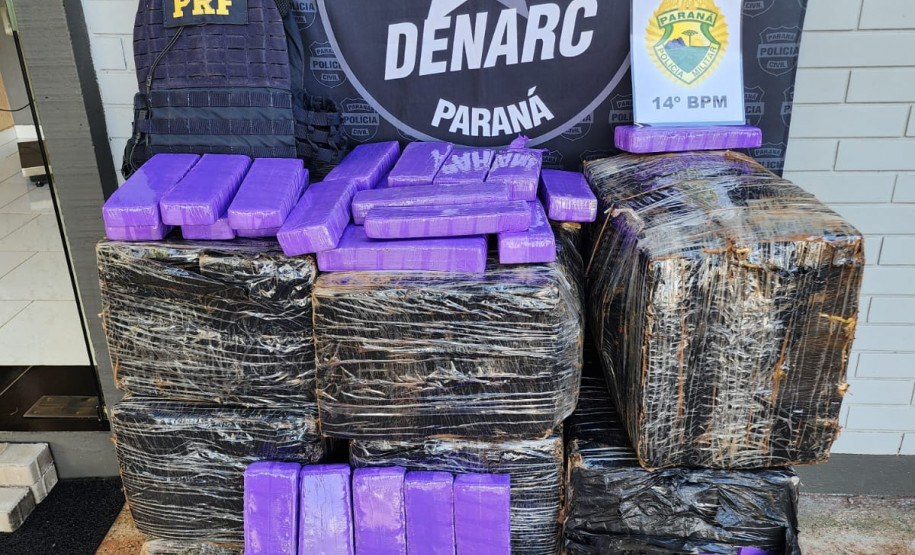 PCPR, PMPR e PRF interceptam veículo com 468 kg de maconha em ação integrada em Santa Terezinha de Itaipu