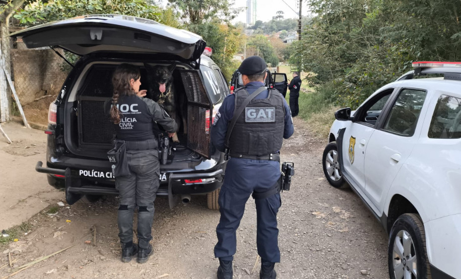 PCPR prende três pessoas em flagrante pelo crime de tráfico de drogas em Ponta Grossa