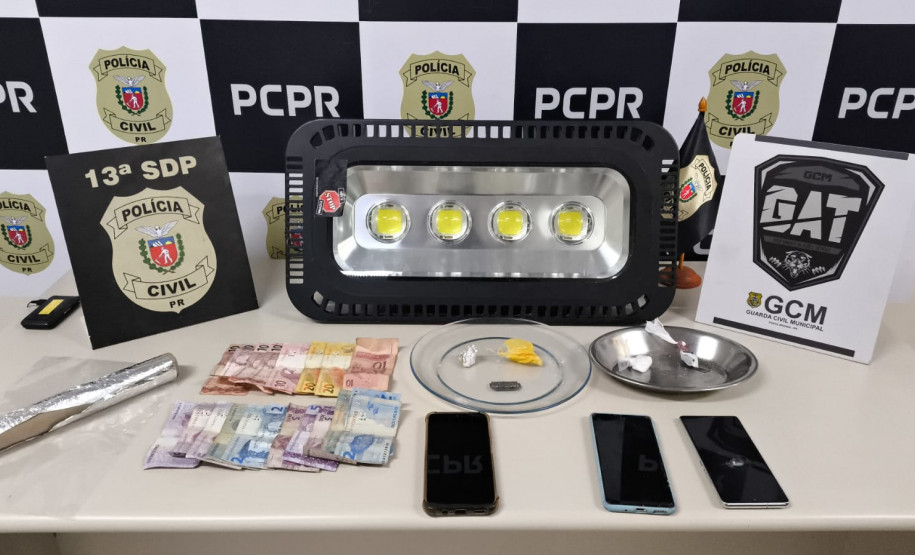 PCPR prende três pessoas em flagrante pelo crime de tráfico de drogas em Ponta Grossa