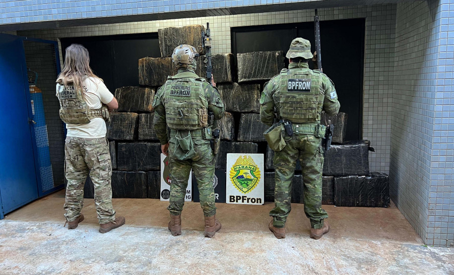Ação policial integrada resulta na apreensão de 732 kg de maconha em Foz do Iguaçu