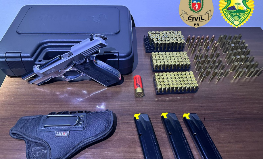 PCPR e PMPR prendem homem em flagrante por posse irregular de arma de fogo em Porto Vitória