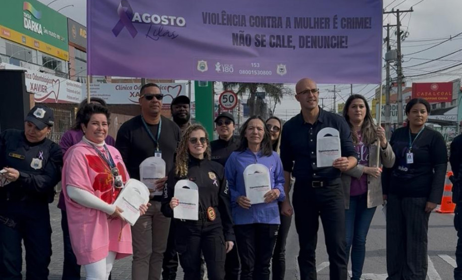 PCPR e GM realizam blitz informativa acerca do combate à violência doméstica e familiar em São José dos Pinhais